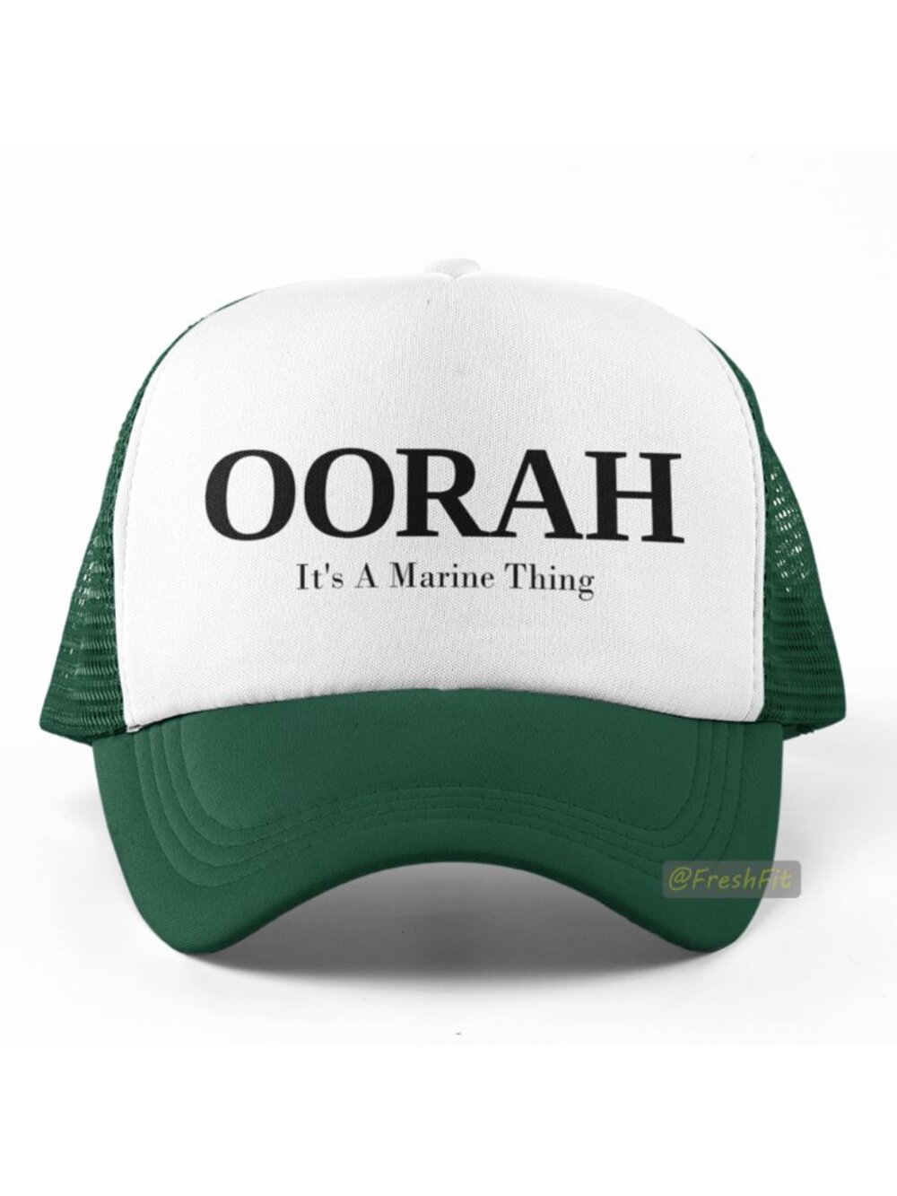 🆕Oorah It's A Marine Thing Foam Trucker Hat Mesh Snapback Cap Dark Green/White